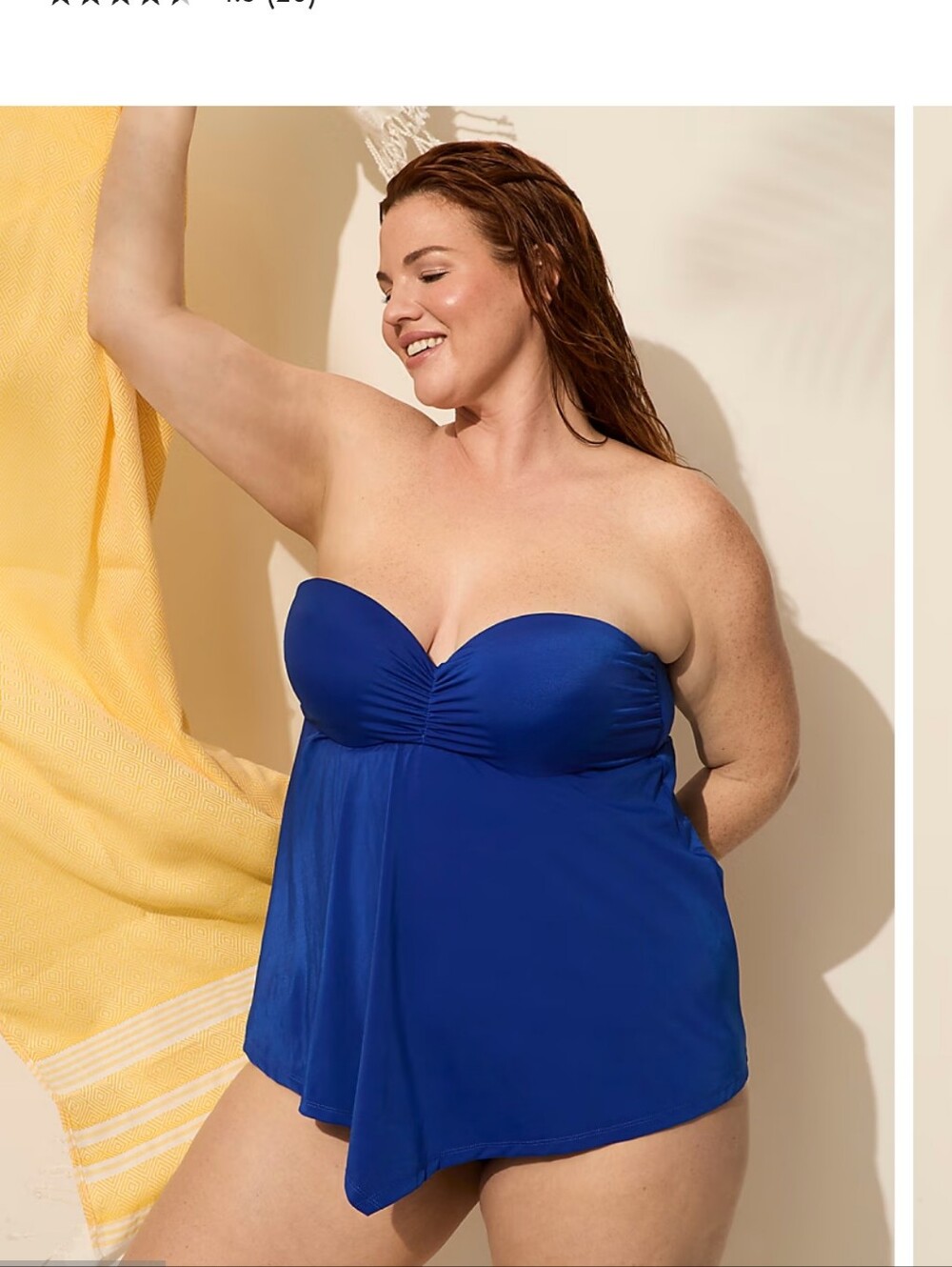 Lane Bryant Casique Underwire Swing Tankini Top - Picture 4 of 6